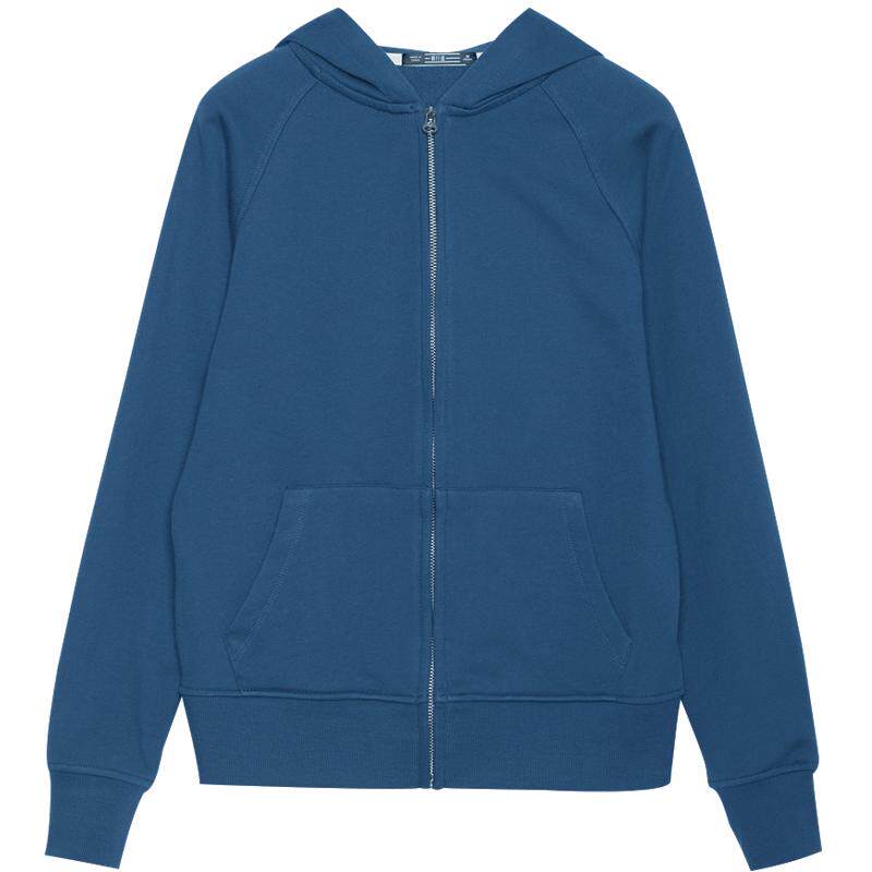 2025冬季新款连帽休闲宽松纯色百搭长袖卫衣拉链小外套大码女上衣