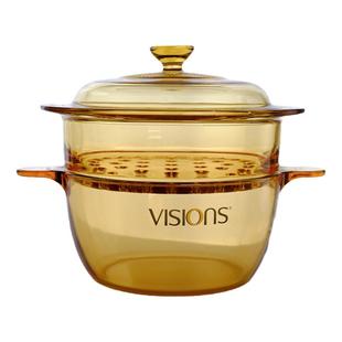 康宁玻璃锅透明汤锅炖锅明火燃气玻璃蒸锅琥珀锅煲汤炖炒鲜汤火锅