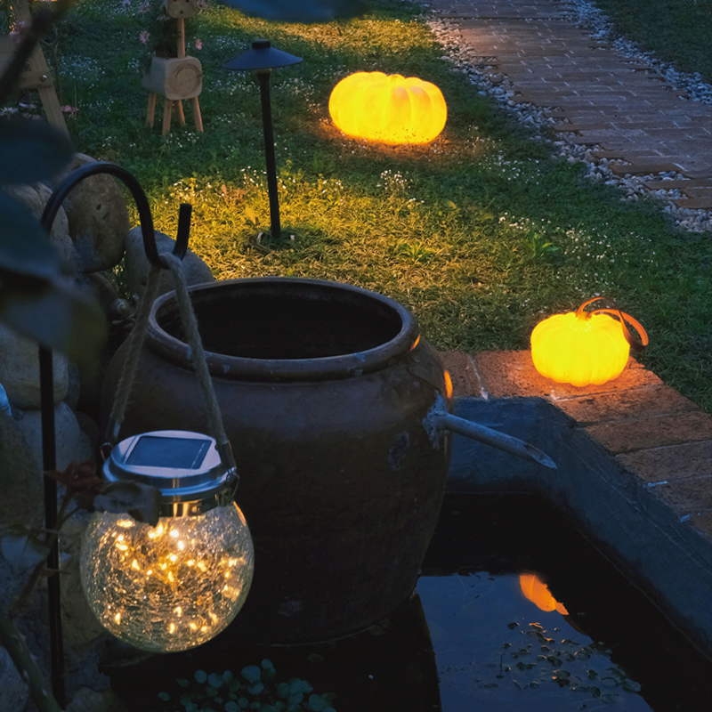 一楼小院装饰户外太阳能阳台小花园庭院造景布置氛围灯