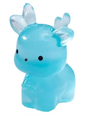 微景观夜光可爱圣诞鹿公仔摆件