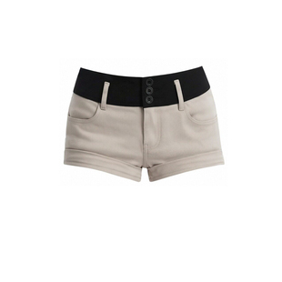 设计感杏色低腰短裤女外穿夏季美式辣妹包臀裤百搭a字超短裤热裤