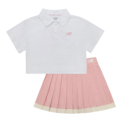 New Balance nb童装女童新款甜美时尚舒适透气短裙套装ND2SE24102