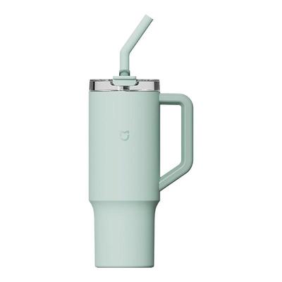 小米吸管保温杯1L大容量冰霸杯巨无霸316L不锈钢保冷杯吸管杯J