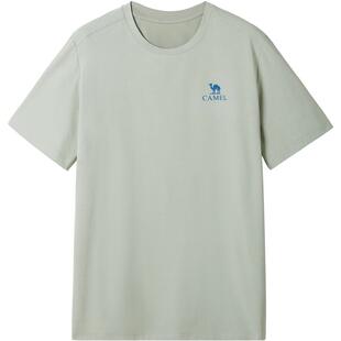 骆驼男装索罗娜速干短袖t恤男夏季2026新款情侣圆领宽松纯色半袖