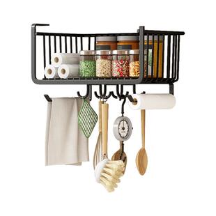 厨房置物架挂篮下挂收纳神器悬挂橱柜内免打孔储物架吊柜分层挂架