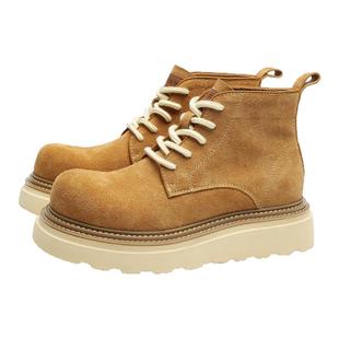 马克华菲马丁靴男冬季新款雪地靴棉鞋大熊加厚真皮靴子男士大黄靴