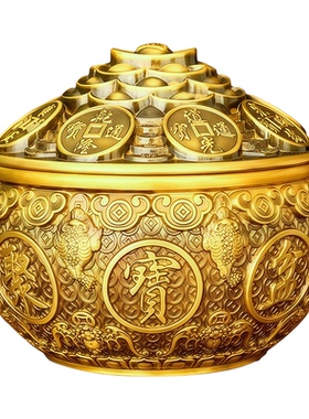 黄铜聚宝盆家用客厅公司开业礼品
