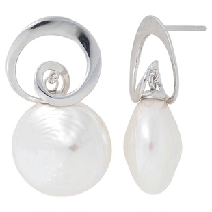 Majorica美娇丽佳手作珍珠耳钉轻奢高级感小香风18mm手作珍珠耳饰