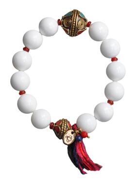 大颗贝壳玛瑙手工珠手链情侣款lotus mann