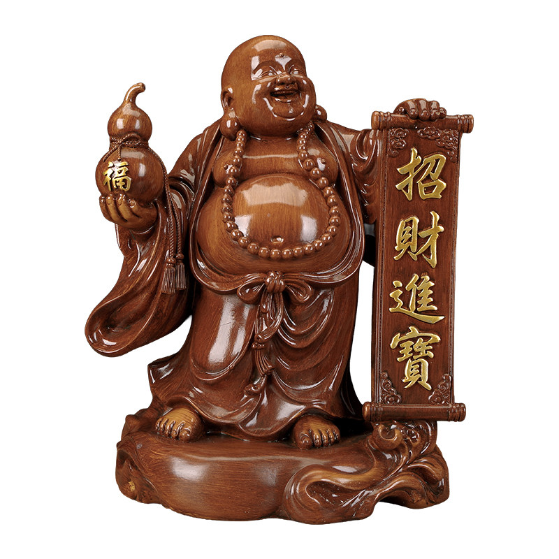 招财进宝弥勒佛摆件笑口常开供奉佛像客厅旺宅入户玄关禅意装饰品