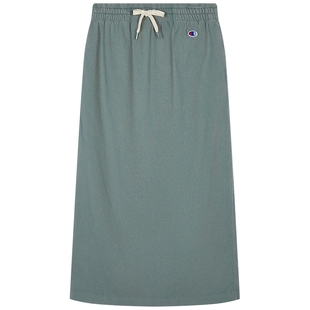 Champion冠军半身裙25夏季丹宁牛仔风长裙水洗秋季做旧风纯棉潮