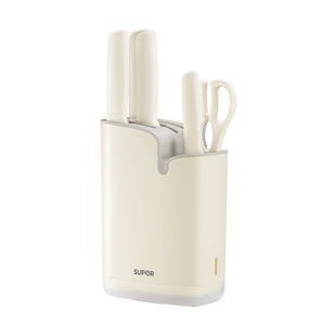 苏泊尔刀具套装厨房全套组合抗菌不锈钢菜刀家用厨刀菜板二合一