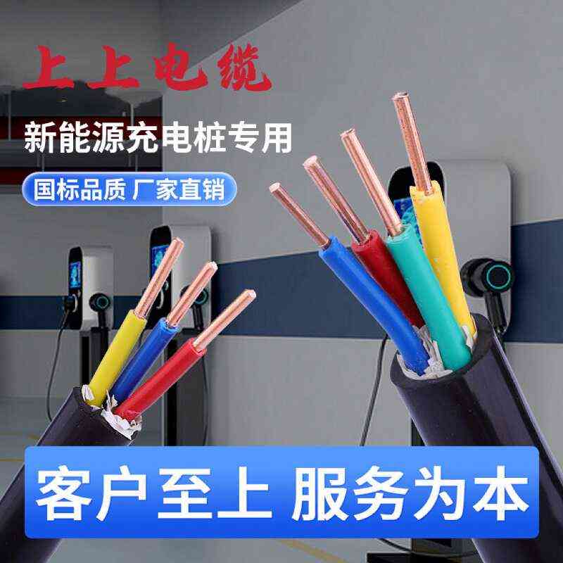 上上YJV铜芯电缆线2 3 4 5芯2.5 4 6 10铠装16平方25充电桩电线35