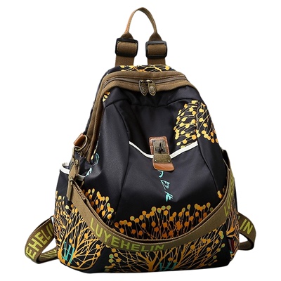 发财树大容量时尚背包女2025新款双肩休闲轻便防水旅游女士旅行包