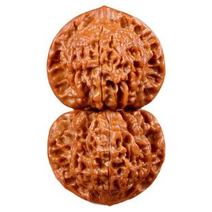 文玩桃核麒麟纹官帽四座楼狮子头三角白苹果园机刷包浆核桃打底