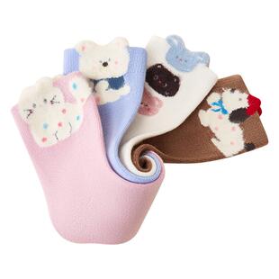 女童袜子冬款加厚羊毛袜儿童秋冬无骨棉袜女孩中大童保暖长筒袜冬