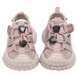 女童凉鞋2026新款夏款女孩运动鞋夏季儿童鞋子大童包头透气单网鞋