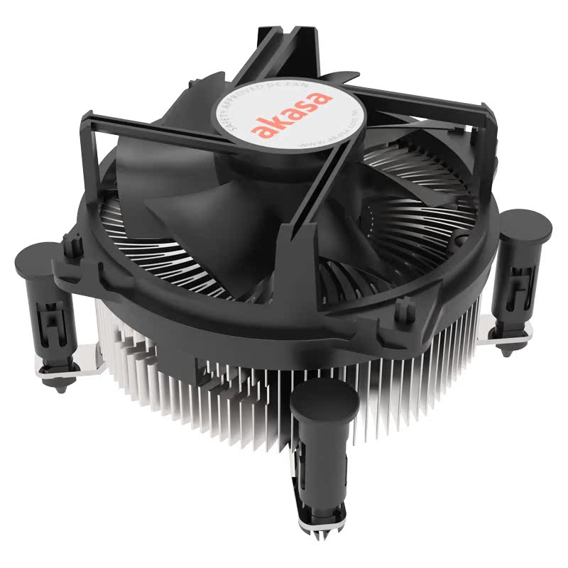 AKASA超薄CPU风扇铜芯台式电脑CPU散热器1700工控机箱4针风冷静音