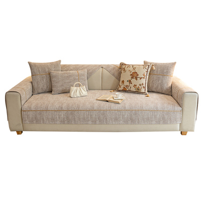 轻奢简约高级感沙发垫2024新款四季通用防滑皮沙发坐垫套罩盖布巾