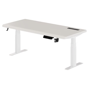 安居客实木电脑桌家用电动升降桌学习书桌办公桌电竞可升降工作台