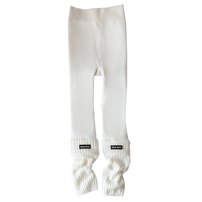 儿童堆堆袜拼接一体绒保暖裤