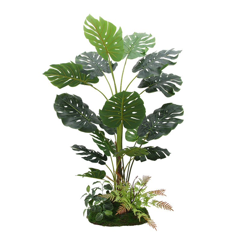 仿真绿植高端轻奢仿生植物室内大龟背装饰花客厅滴水观音盆栽假树
