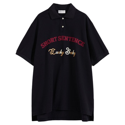 26SS刺绣宽松短袖Polo衫