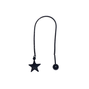 黑魆魆|暗黑辣妹酷炫黑色金属星星蛇骨链条轮廓耳骨钉耳链DARKXX