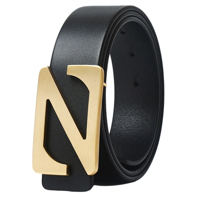 精品头层牛皮男士纯铜扣真皮皮带