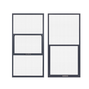 纱窗防护栏一体三推免钉防蚊猫自装外平开极窄边框定制防盗金刚网