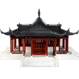 古建筑模型diy手工拼装沙盘制作材料榫卯结构木质亭子 舍利殿模型