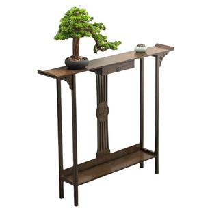 新中式玄关台门靠墙玄关供桌轻奢现代客厅条案几端景台玄关柜窄款