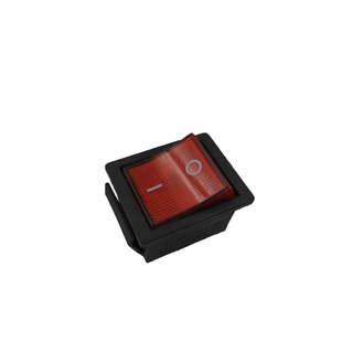 船型开关KCD4 翘板电源按钮开关带灯4脚2档铜脚银点大功率31*25mm