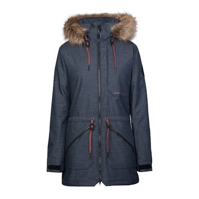 保暖加厚防水单板双板滑雪服女