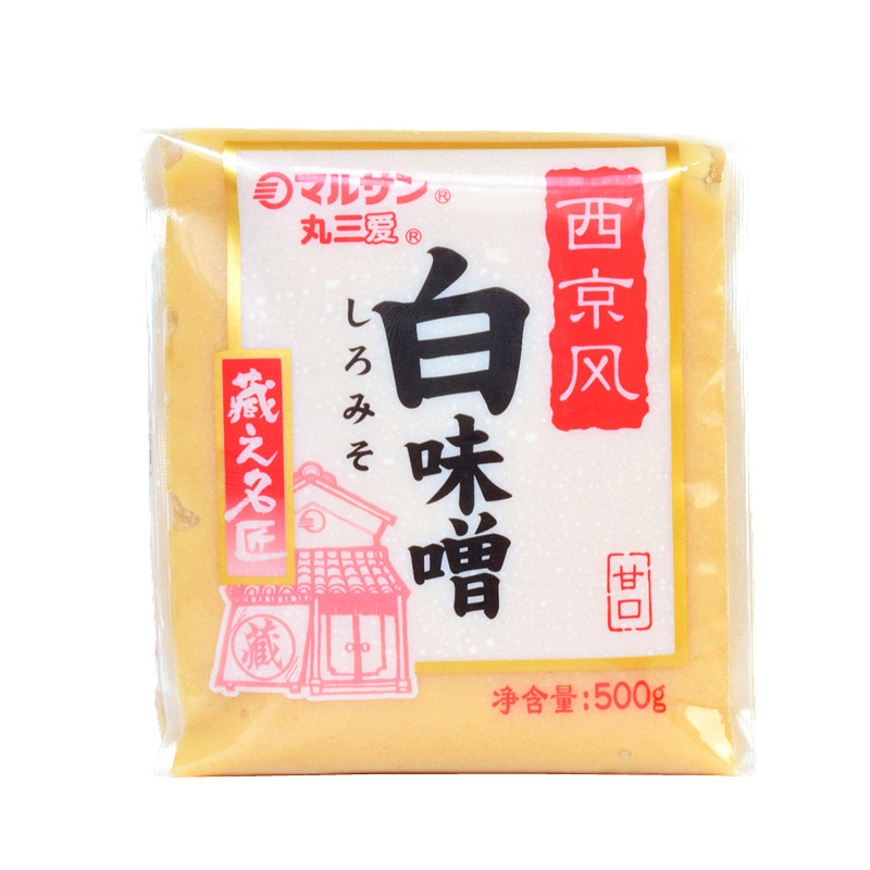 日本丸三爱 西京味增酱 白味噌酱 味噌汤 西京烧鳕鱼烧 甘口500g