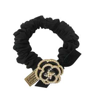 气质出众~山茶花珍珠小香风新款头绳大肠圈发圈发饰发绳韩国头饰