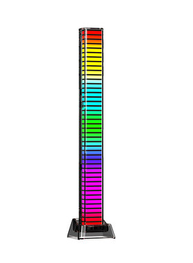 新款4D车载拾音灯声控RGB节奏汽车音响跳动车内音频led音乐氛围灯