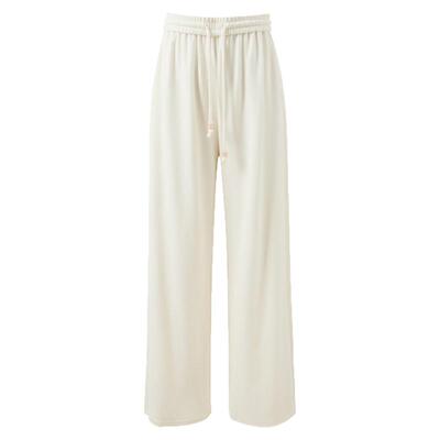 三彩2026春季松紧高腰直筒裤长裤