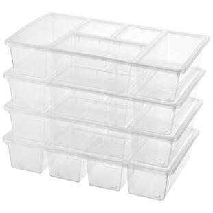 保鲜盒冷藏食品收纳盒冰箱专用长方形塑料盒子透明分格密封带盖子