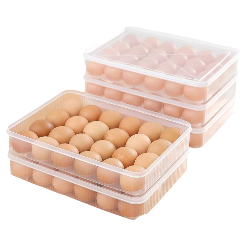鸡蛋收纳盒家用冰箱用食品级保鲜放鸡蛋的盒子防摔装蛋盒蛋格筐托