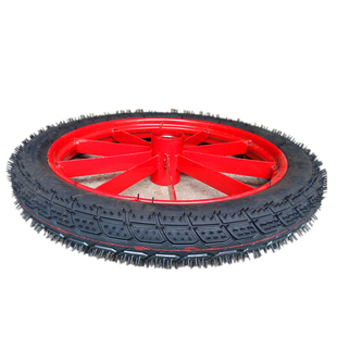 建筑工地手推垃圾车轮子斗车轮胎翻人力劳动板实心发泡朝阳斗车轮