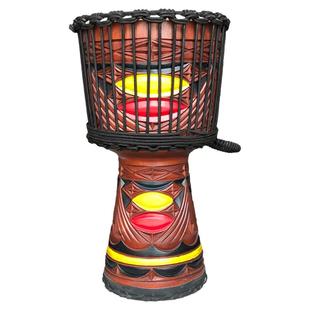 麦尔正品12寸实木羊皮非洲鼓老年练习旅游10寸pvc便携送非洲鼓包