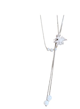 烟花绽放韩系雪花珍珠项链