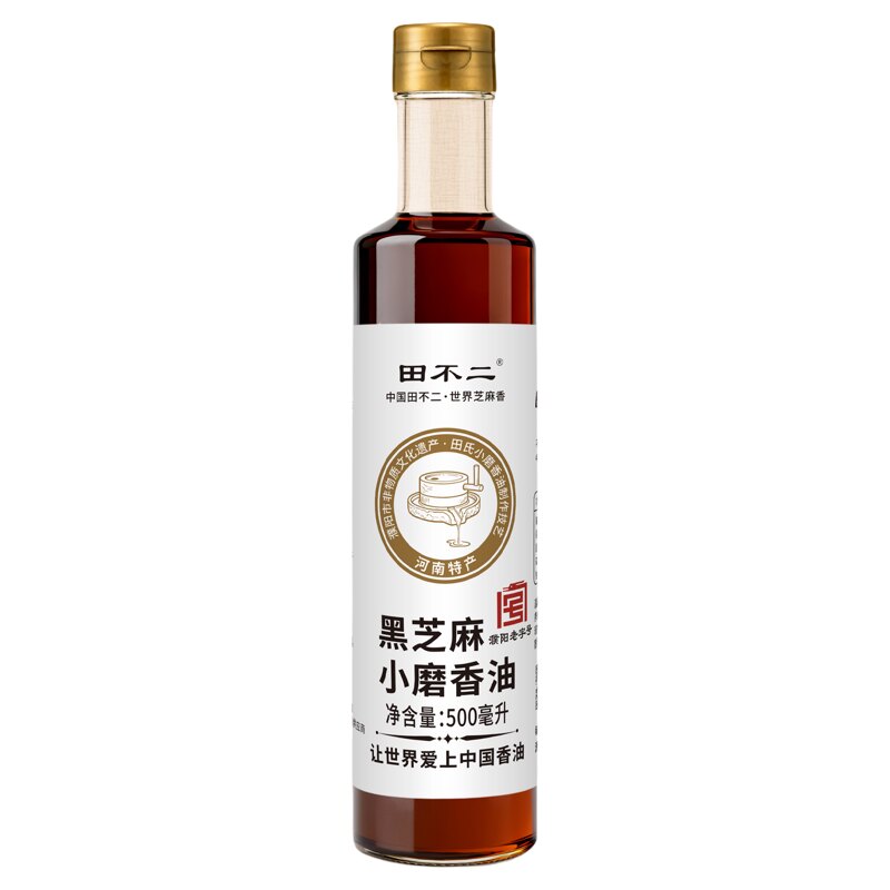 田不二黑芝麻小磨香油500ml