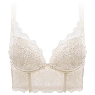 俞兆林内衣女大胸显小薄杯无钢圈文胸大码调整型内衣蕾丝胸罩深V