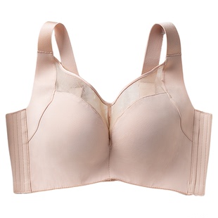 女儿腰调整型内衣光面无痕女大胸显小胸聚拢收副乳防下垂薄款文胸
