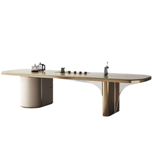 Mobeier 白蜡木茶桌椅组合轻奢现代大板会客洽谈办公室茶台