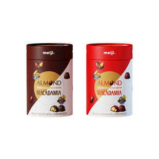 meiji明治坚果夹心巧克力混合桶装156g独立包装零食办公室下午茶