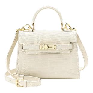 【专柜】Cuud凯丽包包女2026真皮凯莉包女斜挎真皮蜥蜴纹手拎小