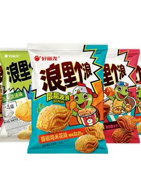 好丽友浪里个浪焦糖味藤椒鸡米花味40g袋装椒麻膨化休闲零食小吃